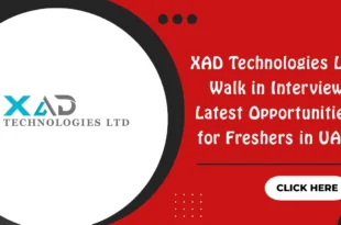 XAD Technologies Walk in Interview
